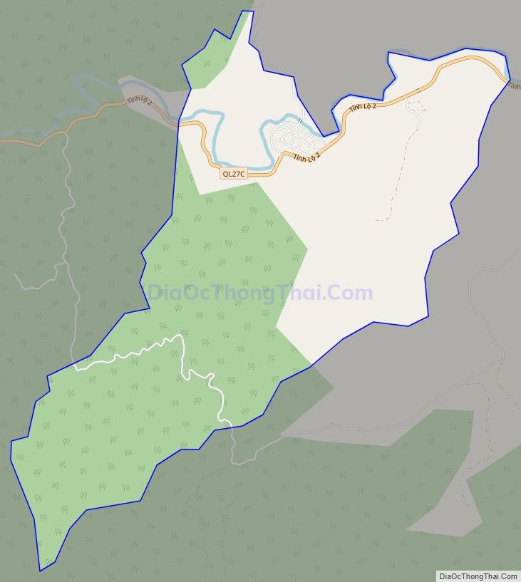 Bản đồ giao thông xã Cầu Bà, huyện Khánh Vĩnh