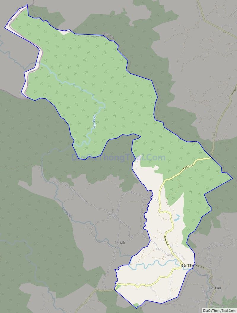 Bản đồ giao thông xã Khánh Bình, huyện Khánh Vĩnh