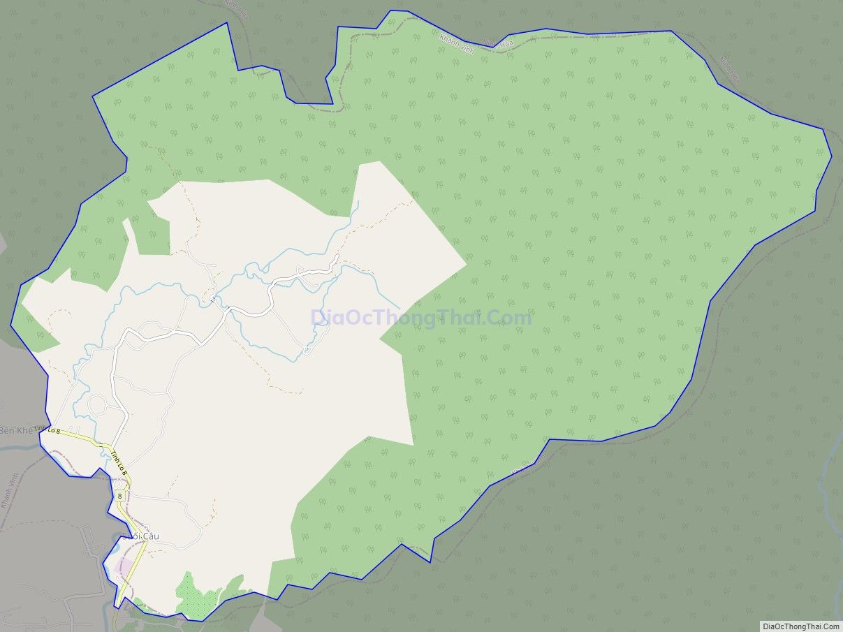 Bản đồ giao thông xã Khánh Đông, huyện Khánh Vĩnh
