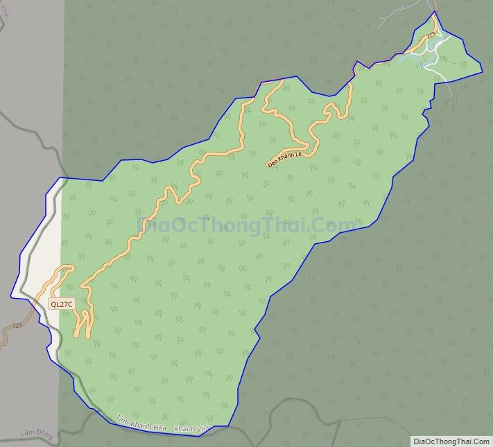 Bản đồ giao thông xã Sơn Thái, huyện Khánh Vĩnh