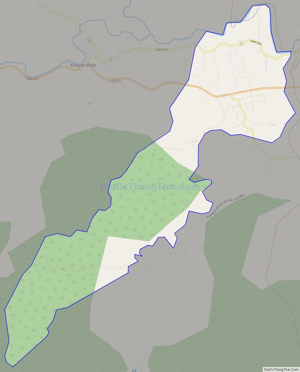 Bản đồ giao thông xã Sông Cầu, huyện Khánh Vĩnh