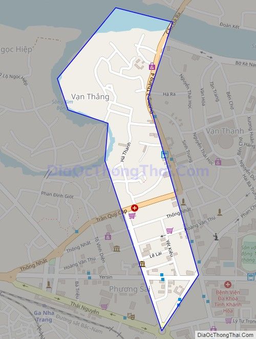 Bản đồ giao thông phường Vạn Thắng, thành phố Nha Trang