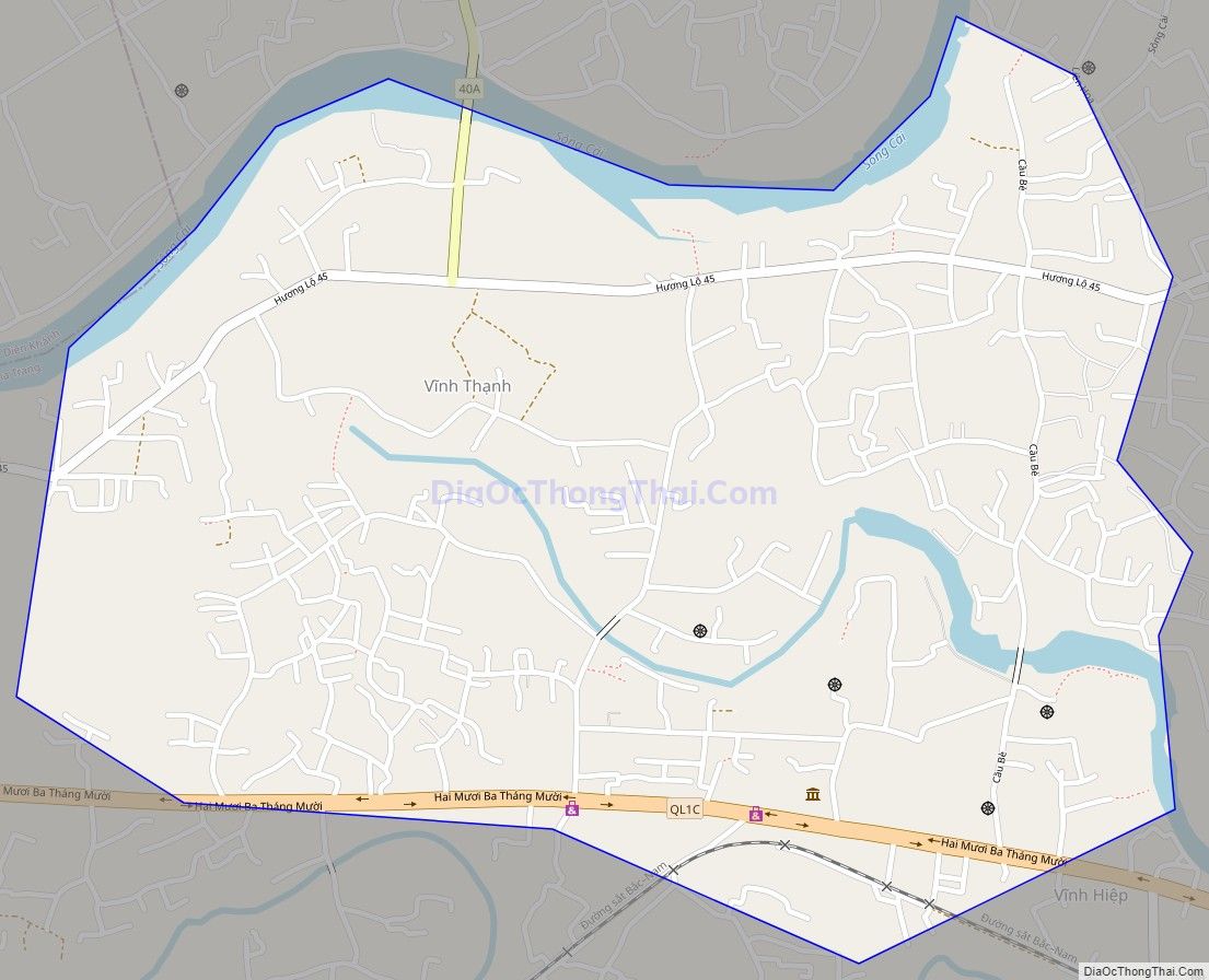 Bản đồ giao thông xã Vĩnh Thạnh, thành phố Nha Trang
