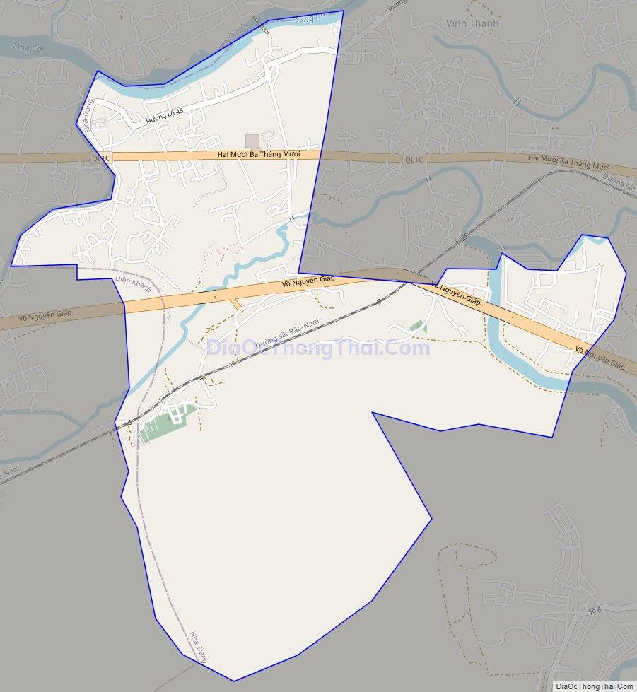Bản đồ giao thông xã Vĩnh Trung, thành phố Nha Trang