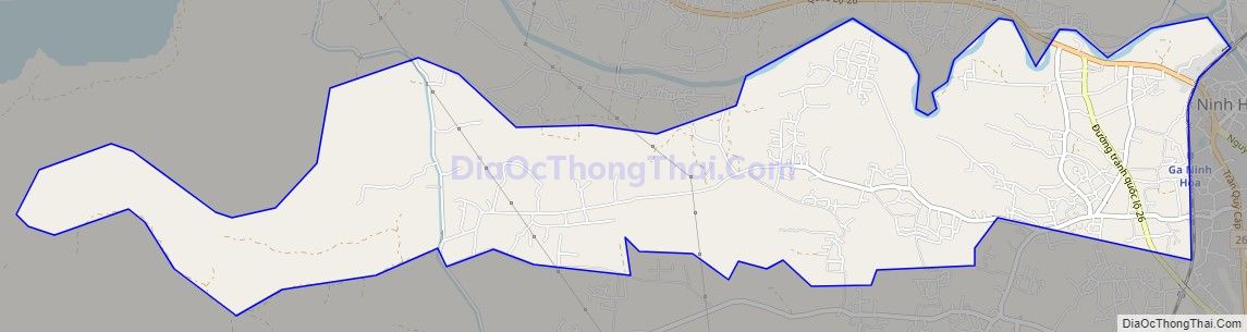 Bản đồ giao thông xã Ninh Bình, thị xã Ninh Hòa