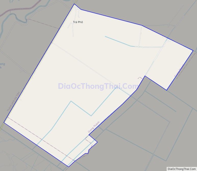 Bản đồ giao thông xã Phú Mỹ, huyện Giang Thành