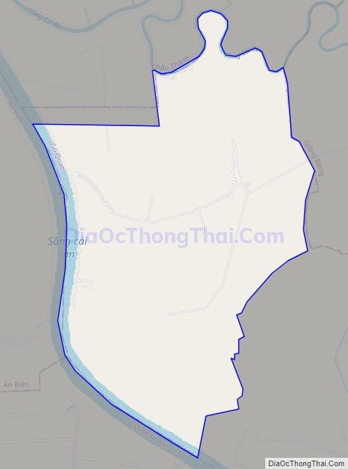 Bản đồ giao thông xã Thới Quản, huyện Gò Quao