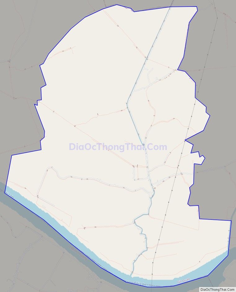 Bản đồ giao thông xã Thủy Liễu, huyện Gò Quao