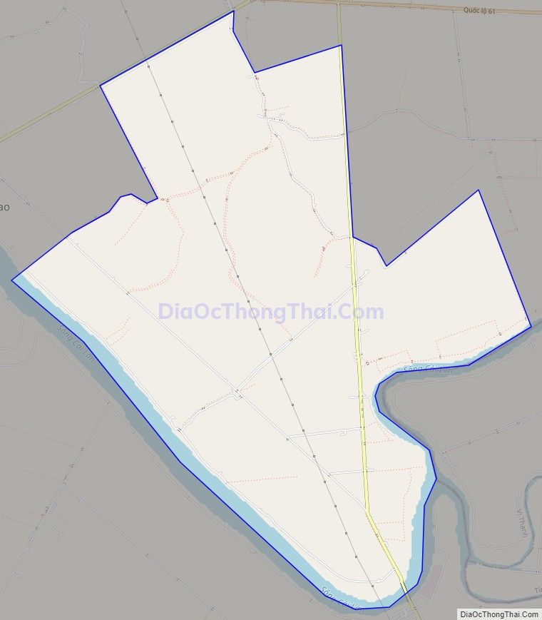 Bản đồ giao thông xã Vĩnh Phước B, huyện Gò Quao