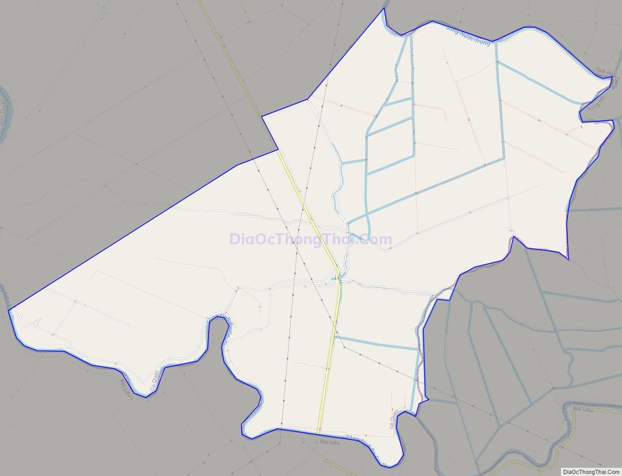 Bản đồ giao thông xã Vĩnh Tuy, huyện Gò Quao