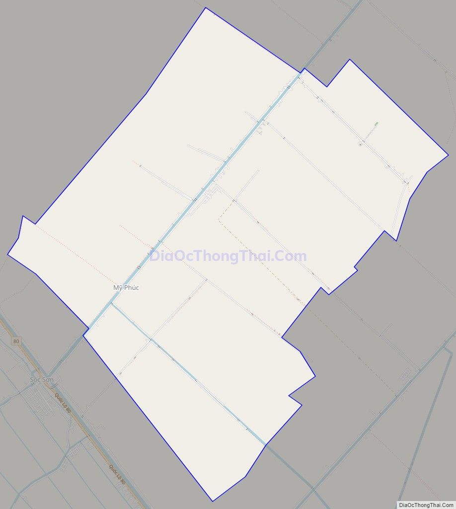 Bản đồ giao thông xã Mỹ Thuận, huyện Hòn Đất