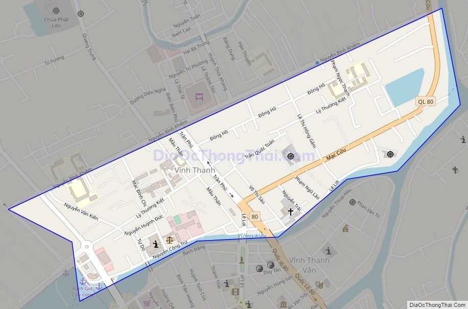 Bản đồ giao thông phường Vĩnh Thanh, thành phố Rạch Giá