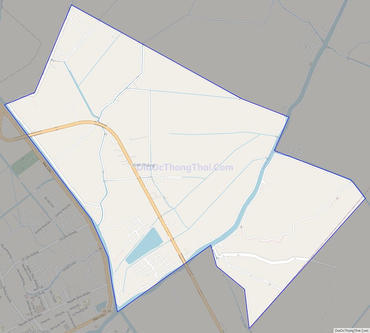 Bản đồ giao thông phường Vĩnh Thông, thành phố Rạch Giá
