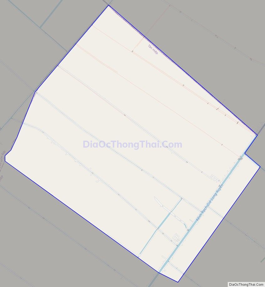 Bản đồ giao thông xã Tân Thành, huyện Tân Hiệp