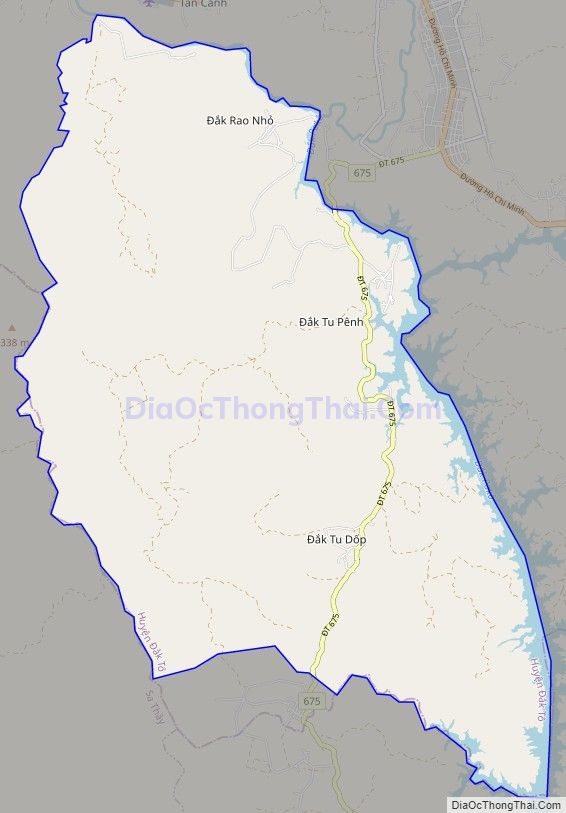 Bản đồ giao thông xã Pô Kô, huyện Đăk Tô