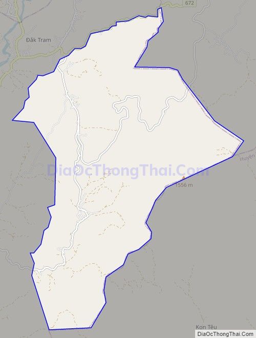 Bản đồ giao thông xã Văn Lem, huyện Đăk Tô