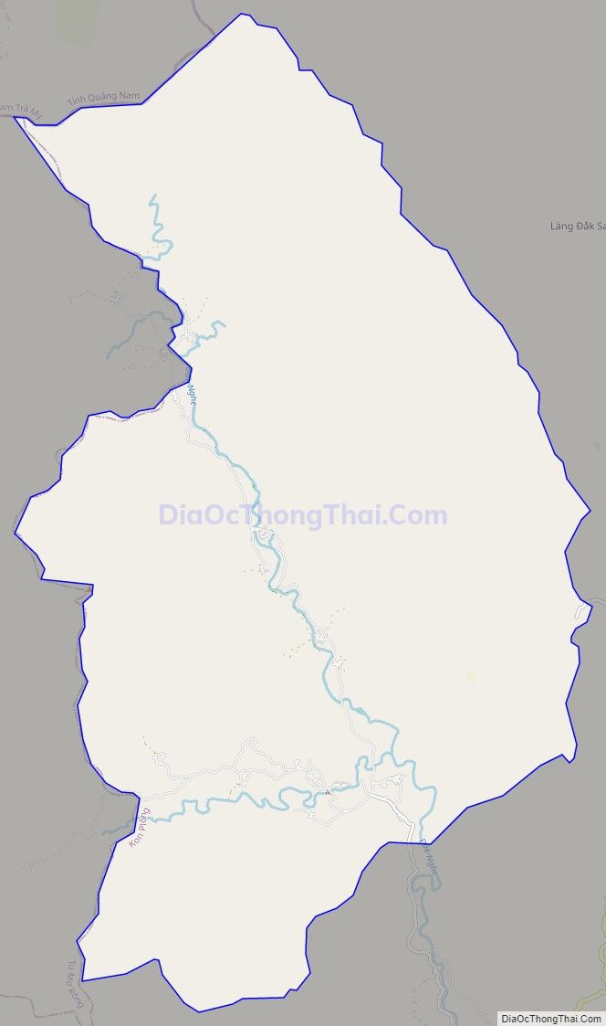 Bản đồ giao thông xã Măng Buk, huyện Kon Plông