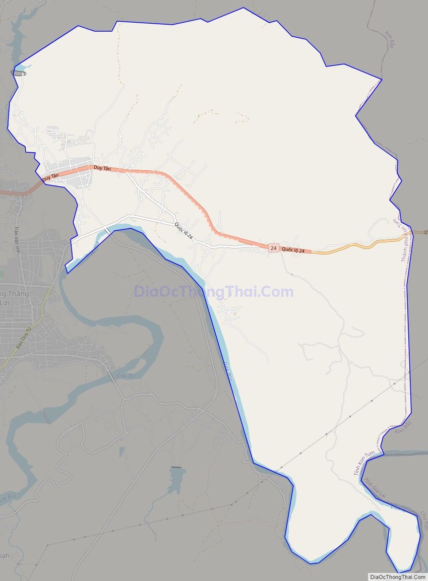 Bản đồ giao thông xã Đăk Blà, thành phố Kon Tum