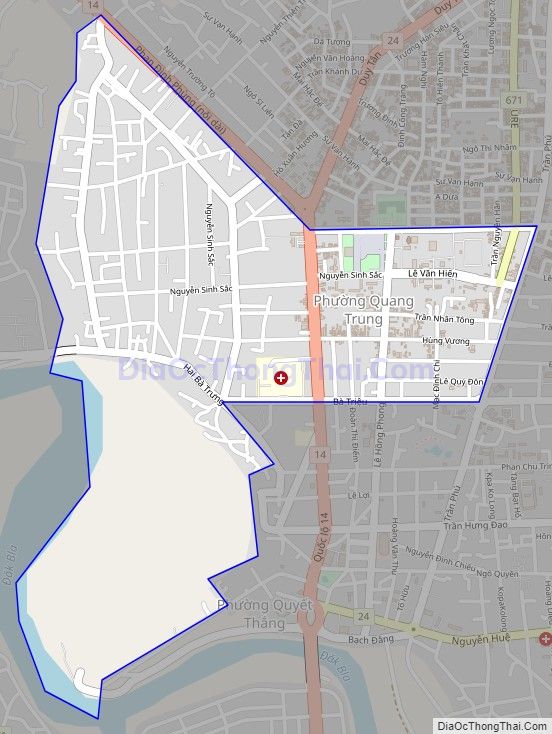 Bản đồ giao thông phường Quang Trung, thành phố Kon Tum