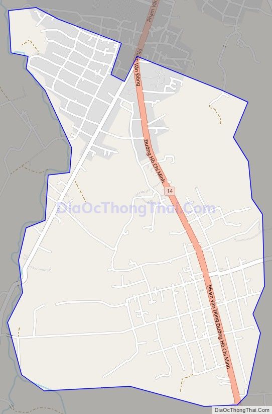 Bản đồ giao thông phường Trần Hưng Đạo, thành phố Kon Tum