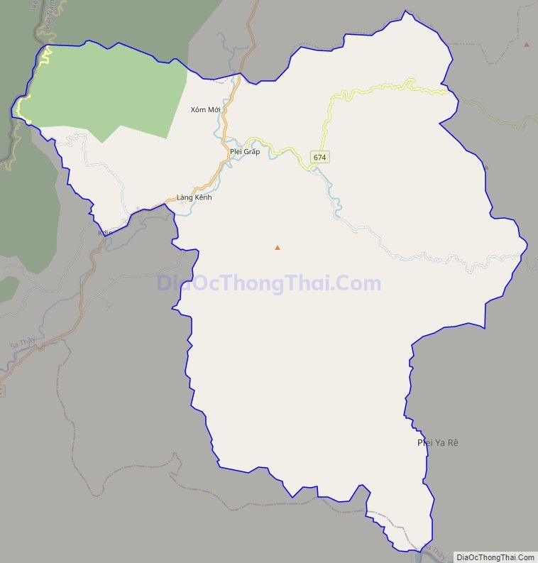 Bản đồ giao thông xã Mô Rai, huyện Sa Thầy