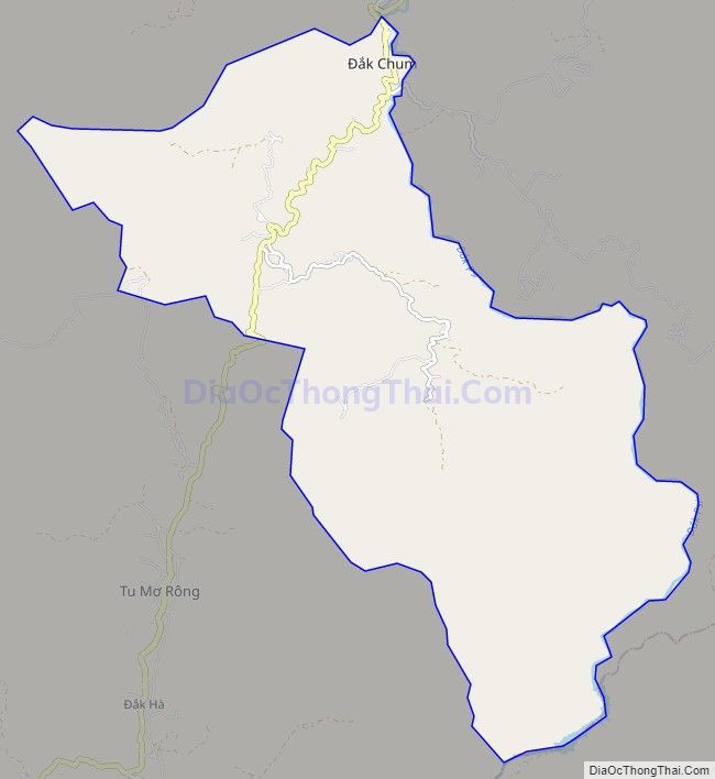 Bản đồ giao thông xã Tu Mơ Rông, huyện Tu Mơ Rông