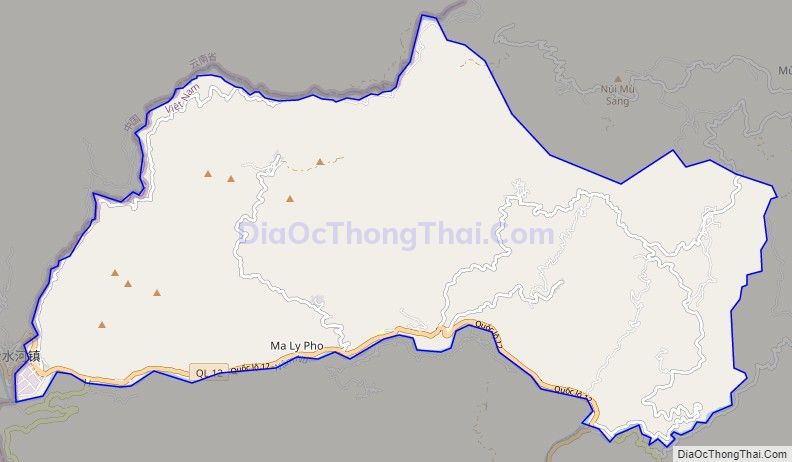 Bản đồ giao thông xã Ma Ly Pho, huyện Phong Thổ