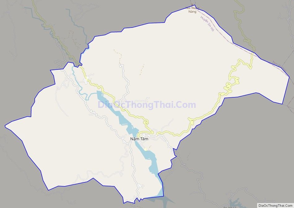 Bản đồ giao thông xã Nậm Tăm, huyện Sìn Hồ