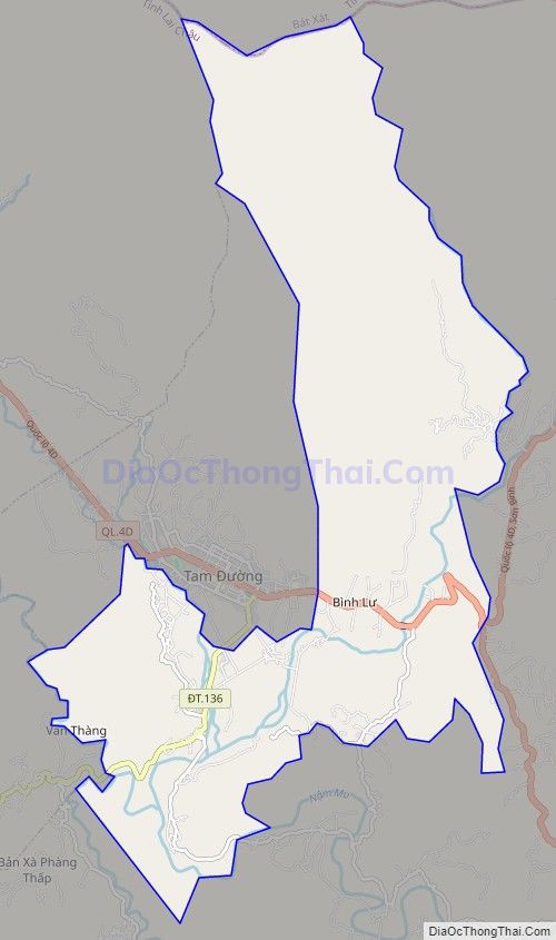 Bản đồ giao thông xã Bình Lư, huyện Tam Đường
