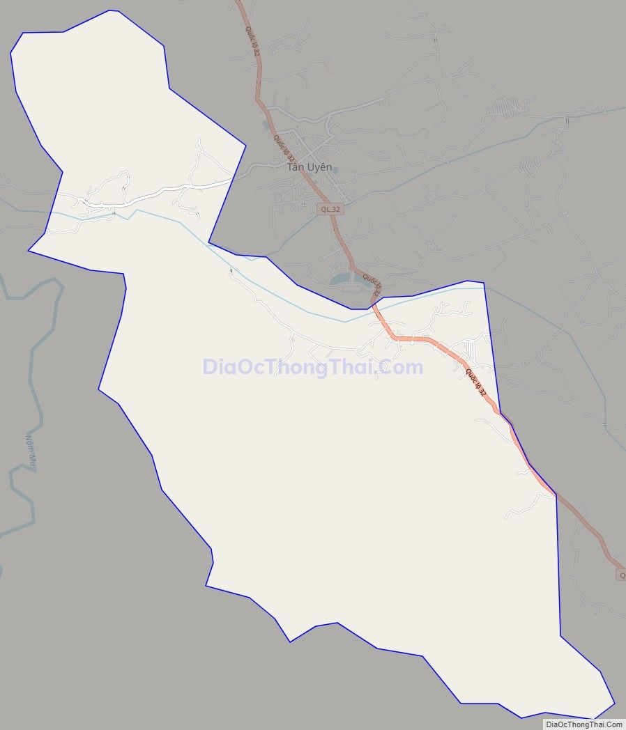Bản đồ giao thông xã Thân Thuộc, huyện Tân Uyên