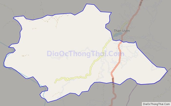 Bản đồ giao thông xã Mường Cang, huyện Than Uyên