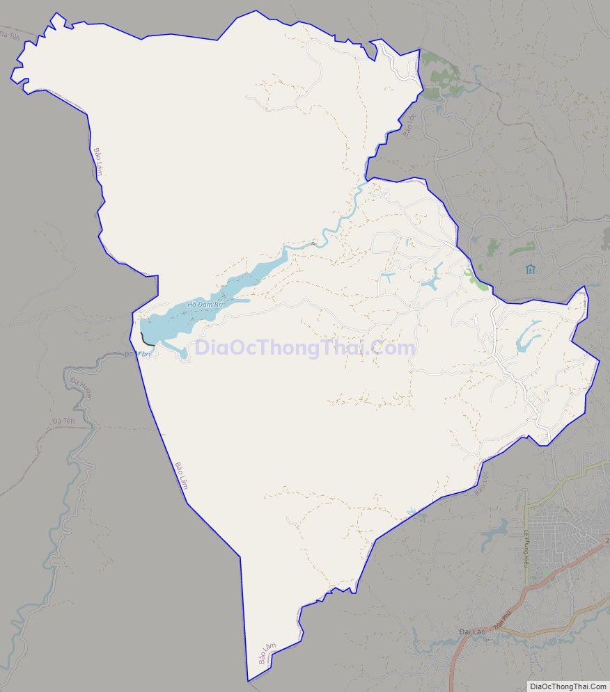 Bản đồ giao thông xã Lộc Tân, huyện Bảo Lâm