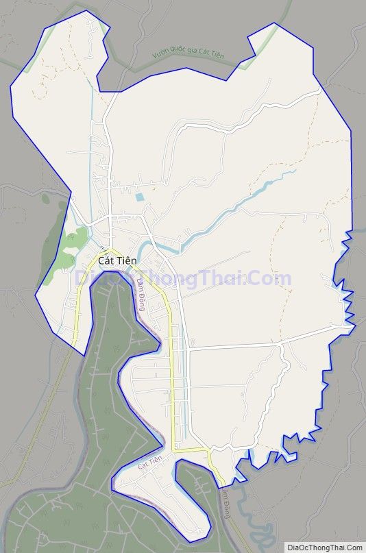 Bản đồ giao thông Thị trấn Cát Tiên, huyện Cát Tiên