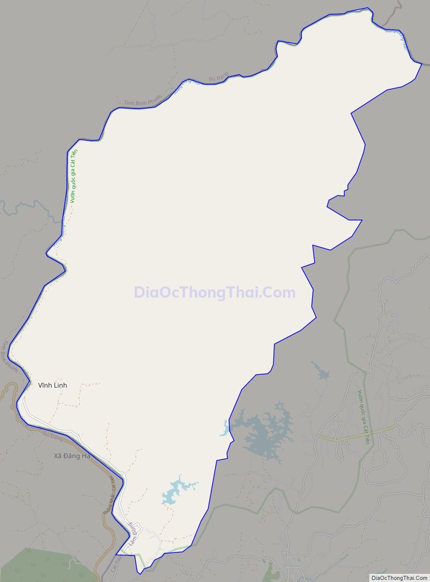 Bản đồ giao thông xã Phước Cát 2, huyện Cát Tiên