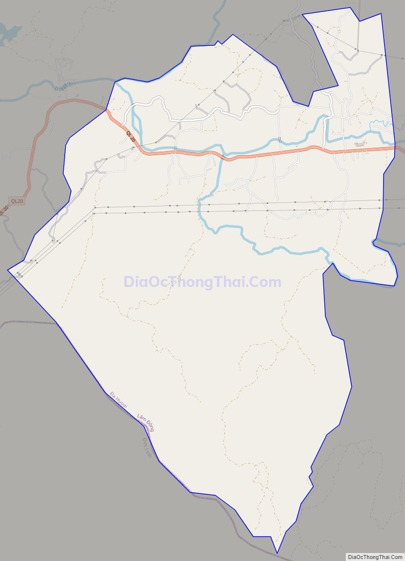 Bản đồ giao thông xã Hà Lâm, huyện Đạ Huoai
