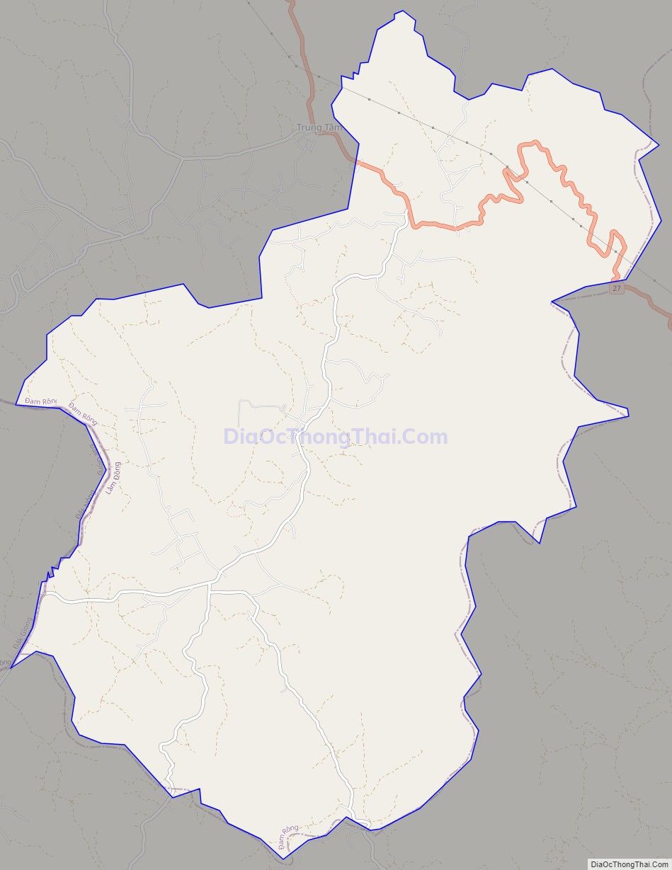 Bản đồ giao thông xã Đạ K'Nàng, huyện Đam Rông
