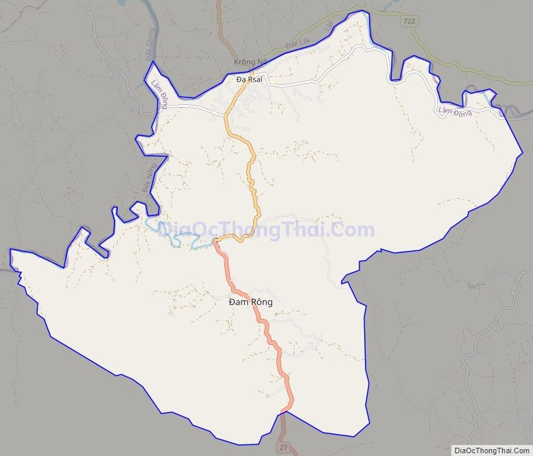 Bản đồ giao thông xã Đạ Rsal, huyện Đam Rông