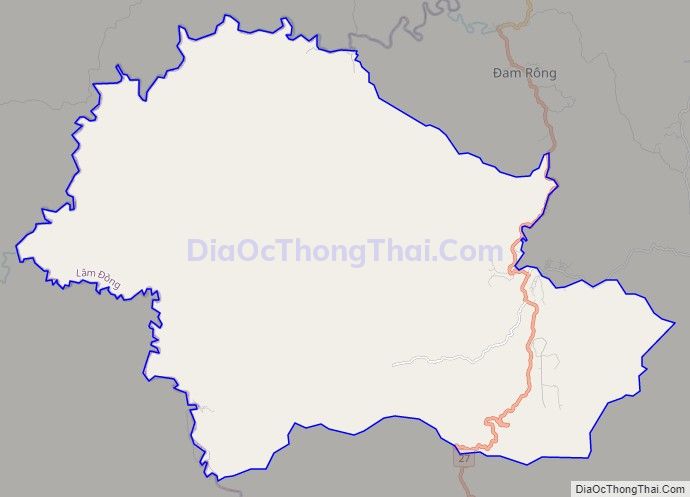 Bản đồ giao thông xã Liêng Srônh, huyện Đam Rông