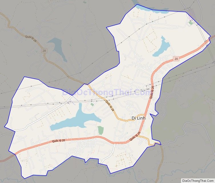 Bản đồ giao thông Thị trấn Di Linh, huyện Di Linh