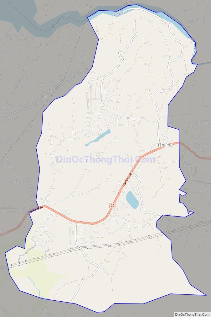 Bản đồ giao thông xã Đinh Lạc, huyện Di Linh