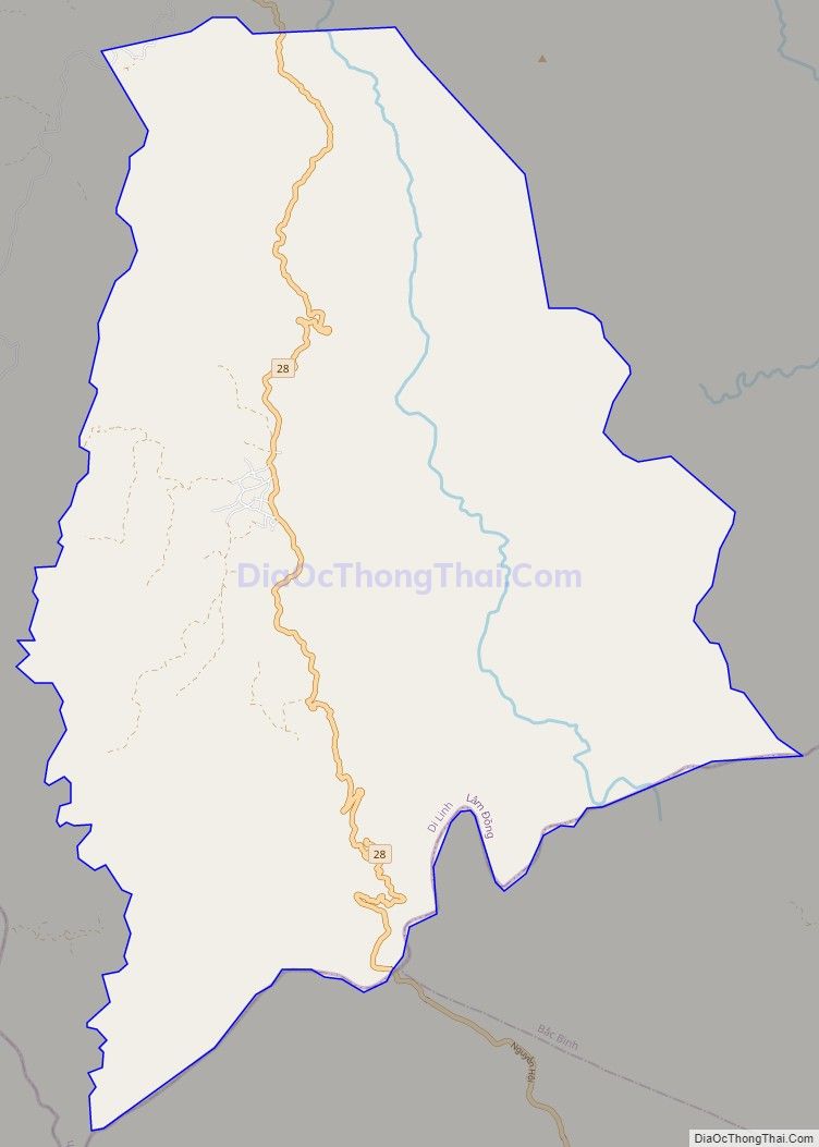 Bản đồ giao thông xã Gia Bắc, huyện Di Linh