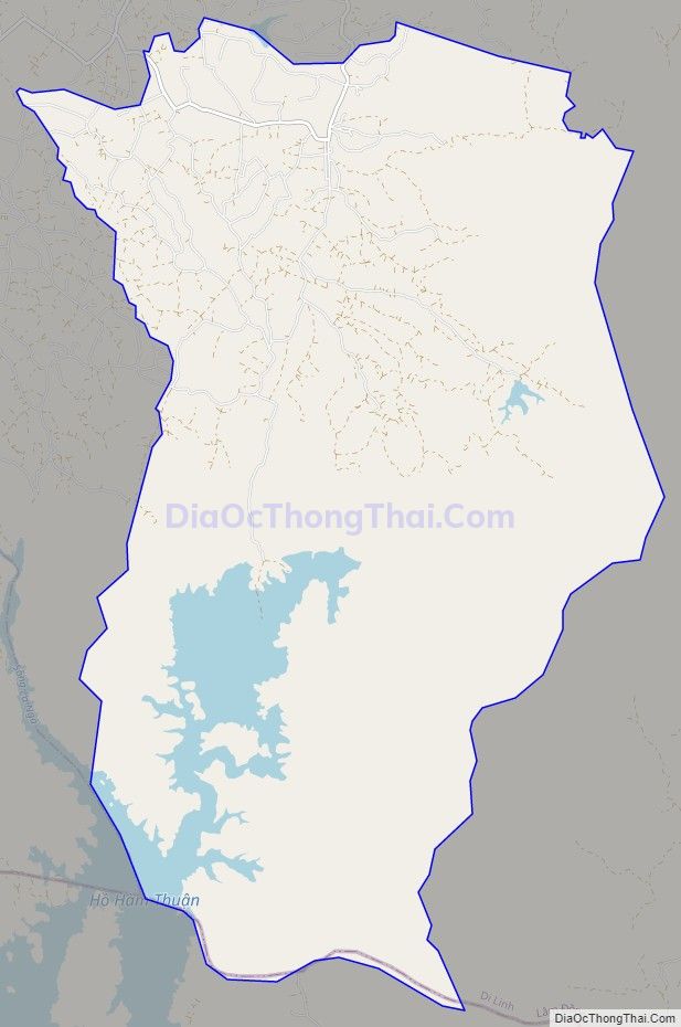 Bản đồ giao thông xã Hòa Bắc, huyện Di Linh