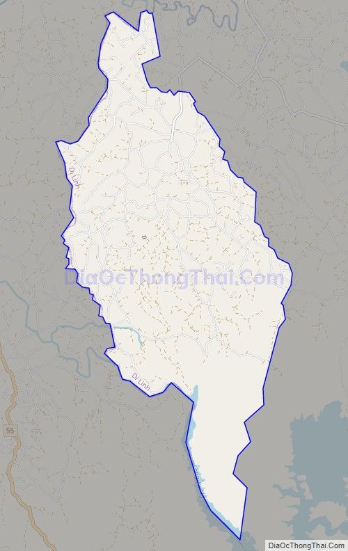 Bản đồ giao thông xã Hòa Nam, huyện Di Linh