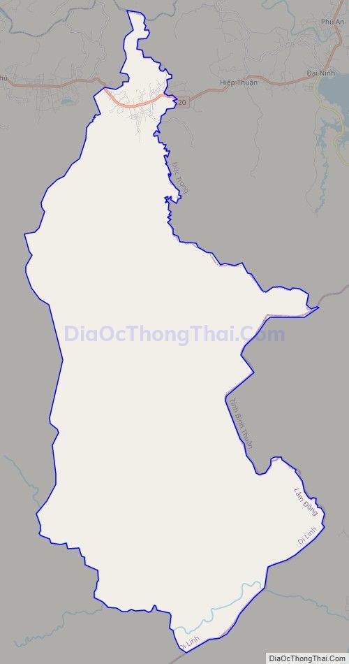 Bản đồ giao thông xã Tam Bố, huyện Di Linh