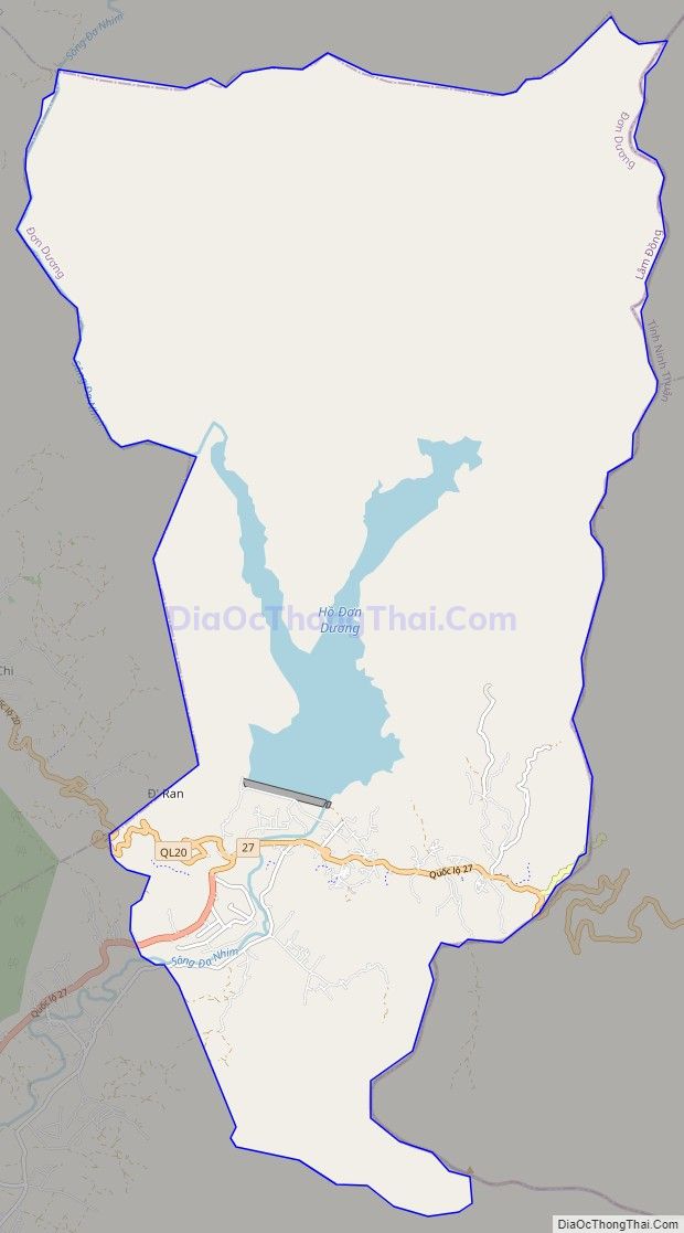 Bản đồ giao thông Thị trấn D'Ran, huyện Đơn Dương