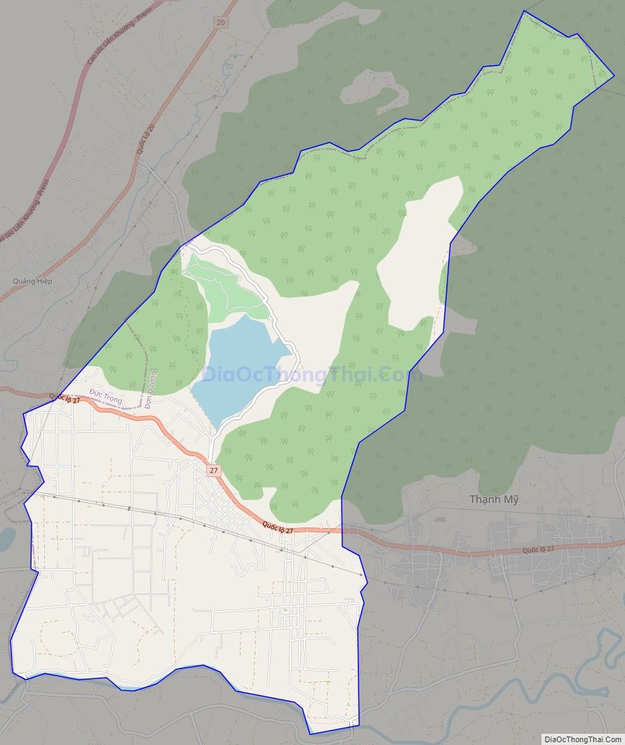Bản đồ giao thông xã Đạ Ròn, huyện Đơn Dương