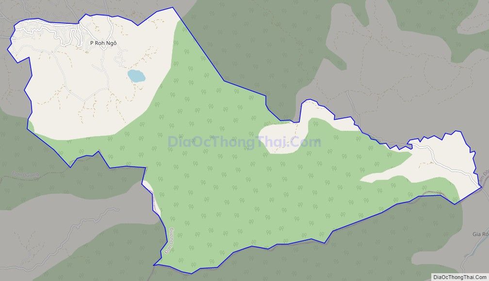 Bản đồ giao thông xã Pró, huyện Đơn Dương