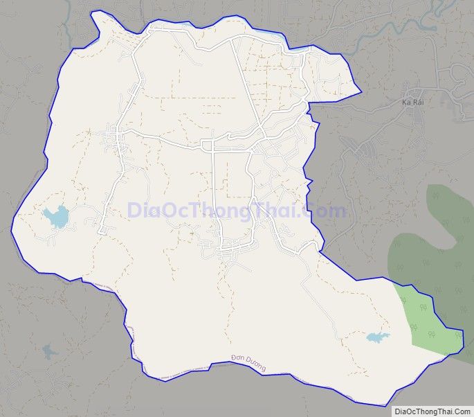 Bản đồ giao thông xã Tu Tra, huyện Đơn Dương