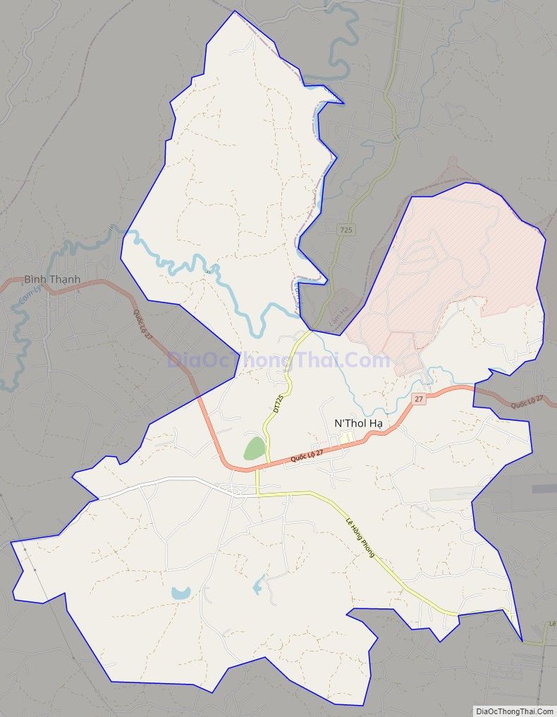 Bản đồ giao thông xã N'Thol Hạ, huyện Đức Trọng