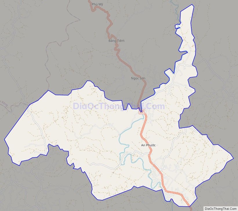 Bản đồ giao thông xã Đạ Đờn, huyện Lâm Hà